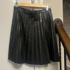 NWT JCREW Leather Skirt (Size 00, fits like small or size 2)